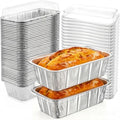 30 Pack 2Lb Disposable Aluminum Loaf Pans with Chear Lids