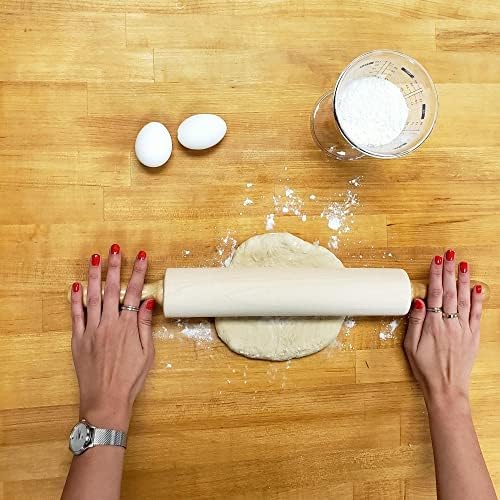 Frieling Maple Rolling Pin with Handles - 2.4-in x 12-in Barrel, 21-in
