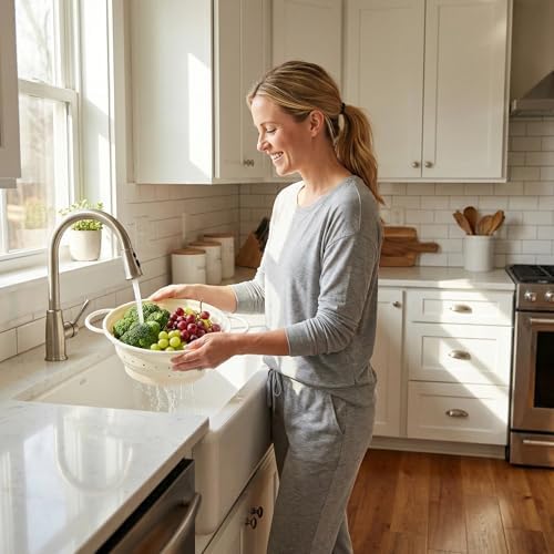 Collapsible Silicone Colander Strainer, Kitchen Drainer