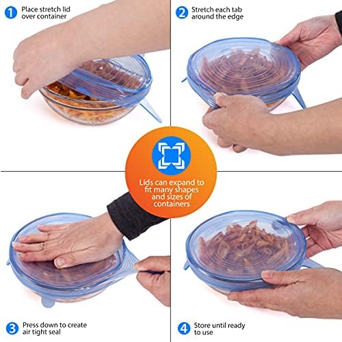 Kitchen + Home Silicone Stretch Lids, Set of 10