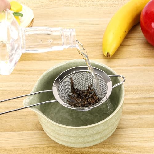 3 Pack Fine Mesh Strainer 304 Stainless Steel Small Sieve Sifter for