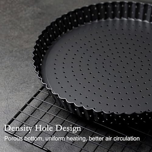8 Inch Tart Pan:Round Pie Pans for Baking,Tart Pans with Removable