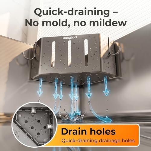 Kitchen Sink Sponge Holder, Gray (1 Pack)