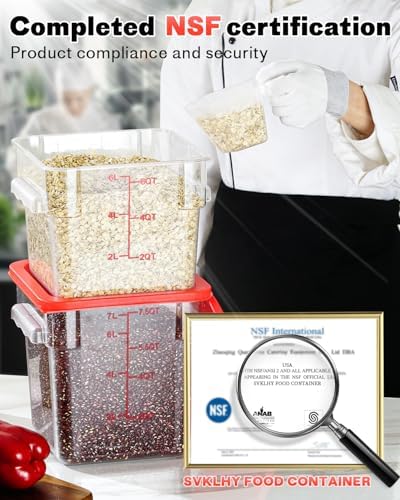 4QT 4PCS Clear Food Storage Containers with Lids
