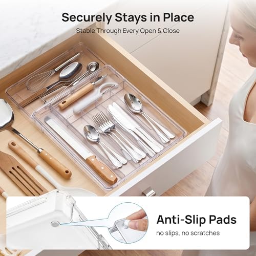 Vtopmart Expandable Silverware Organizer, 6-9 Slots