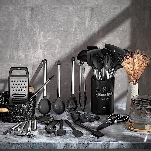 Umite Chef Black Silicone Kitchen Utensil Set
