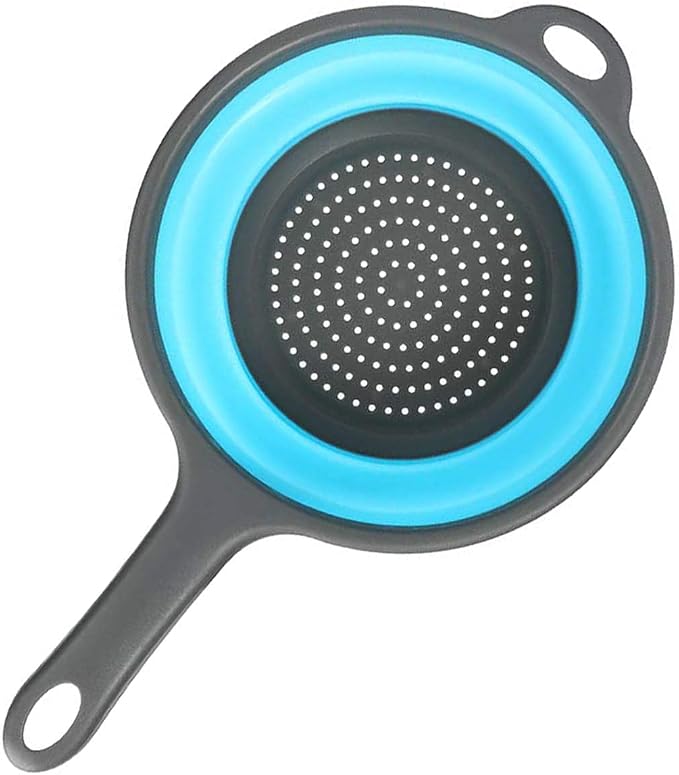 Kitchen Foldable Silicone Strainer Colanders, Collapsible Colanders by ddLUCK
