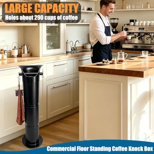 Espresso Knock Box for Coffee Grounds, Commercial Coffee Knock Box