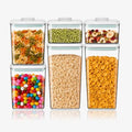 6-Piece Airtight Food Storage Containers, Clear Stackable Pop Lid