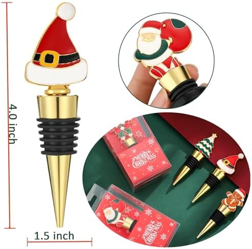5 pcs Christmas Wine Stopper Christmas Wine Bottle Stoppers for Xmas
