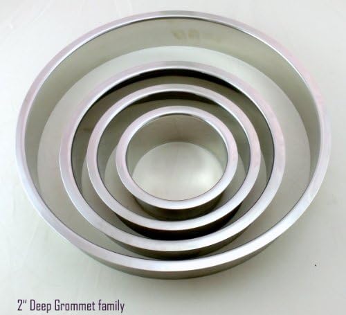 Polished Stainless Steel 4-Inch x 2-Inch Trash Grommet