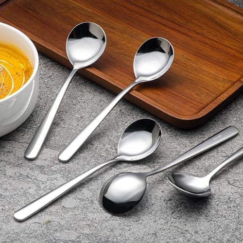 18/8 Soup Spoons 304 Stainless Steel 4-Piece Sppons Set