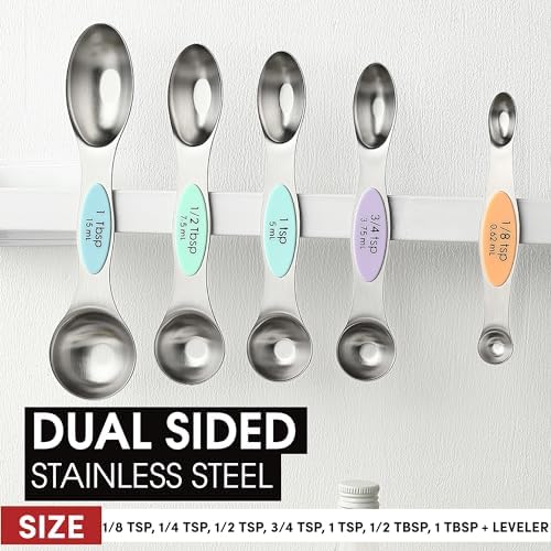 Spring Chef Stainless Steel Magnetic Measuring Cups, Set of 7 & Heavy