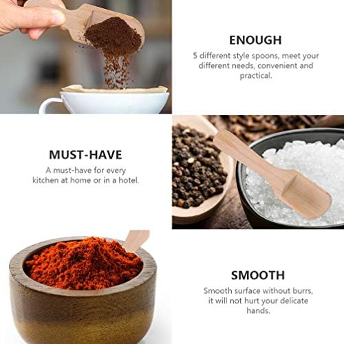 10Pcs Mini Wooden Spoon Mini Bath Salt Spoon Tea Scoop Wooden Candy