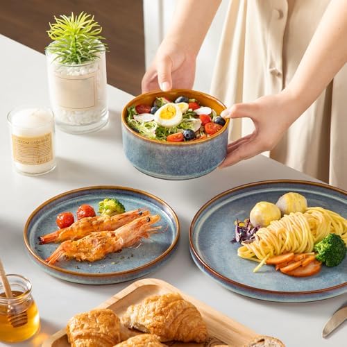 vancasso ONION Ceramic Plates and Bowls Sets for 4, 12 Pieces
