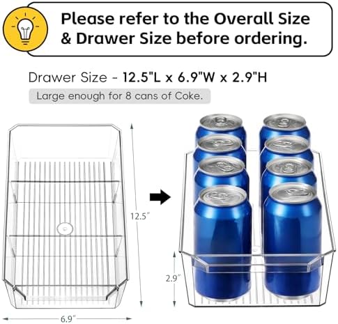 2-Set 2-Tier Clear Cabinet Organizers with Dividers