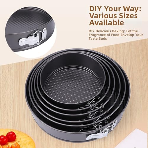 3pcs Set Detachable Cheesecake Mold Metallic Carbon Steel Leakproof