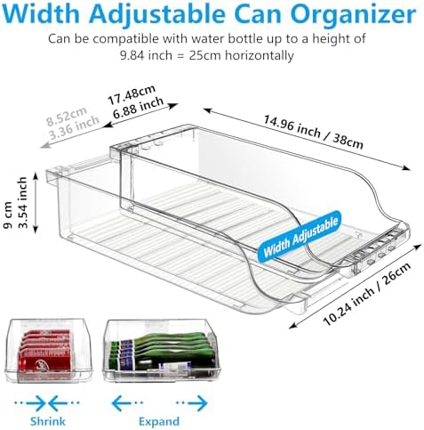 2 Pack Adjustable Refrigerator Organizers