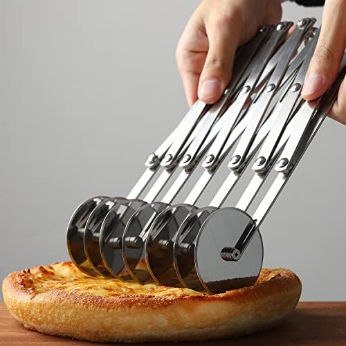 7 Wheel Pastry Cutter Roller Stainless Steel Pizza Slicer Multi-Round