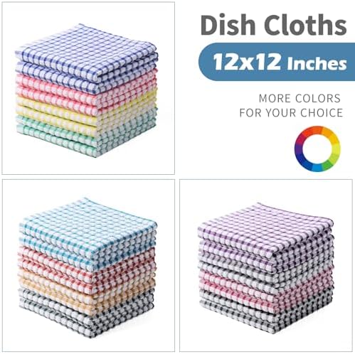 Oeleky Dish Cloths for Washing Dishes, Kitchen Dish Rags, Dish Towels
