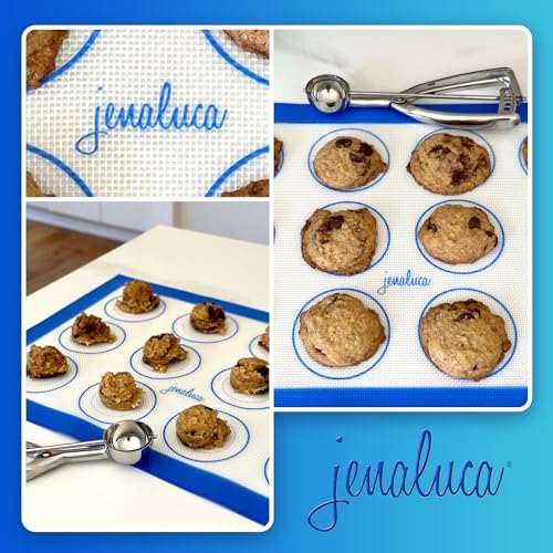 Jenaluca Silicone Baking & Cookie Mats, 2 Pack, 16.5 x 11.6 in