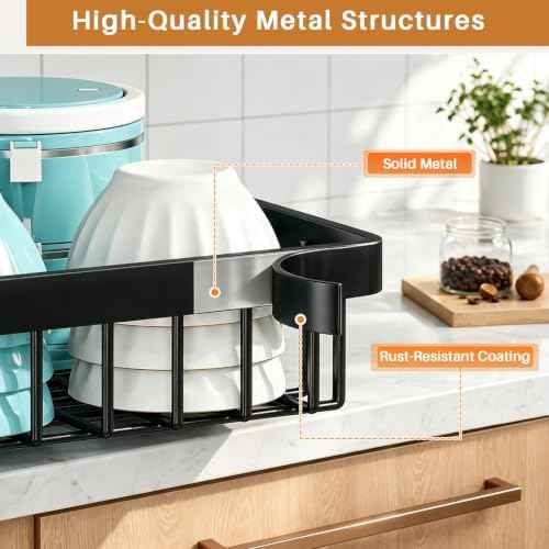 NestOrganix Over The Sink Dish Drying Rack, Dish Drying Rack for Kitchen