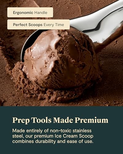 Caraway Stainless Steel Ice Cream Scoop with Ergonomic Handle