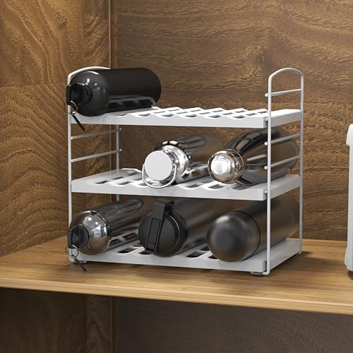 Simple Houseware Water Bottle Travel Mug Cabinet Adjustable Storage