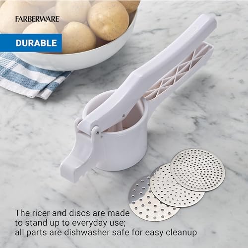 Farberware Professional Potato Ricer with 3 Stainless Steel Discs and