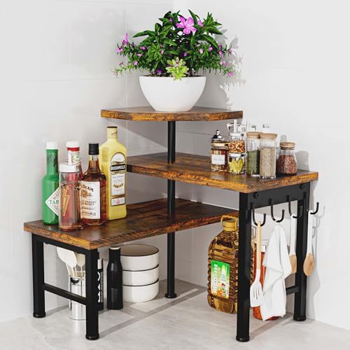 3-Tier Countertop Organizer Shelf, Brown