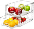 2 Pack Stackable Storage Drawers,Plastic Organizers Bins, Drawers