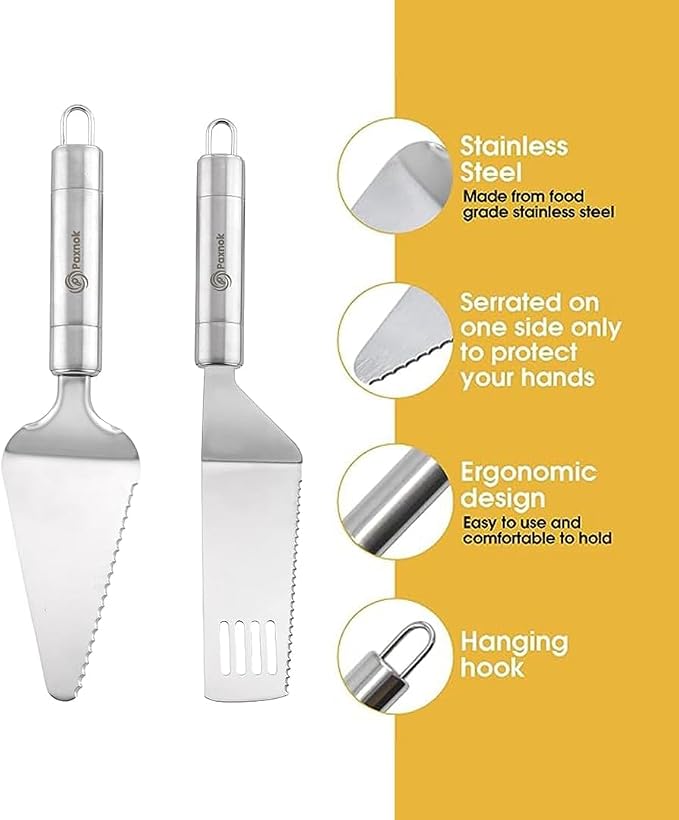 Pie Server Spatula and Cake Cutter Slicer, Stainless Steel Set - Image 5