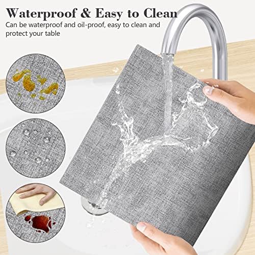 Faux Leather Placemats Set of 6,Heat Resistant Placemats for Dining
