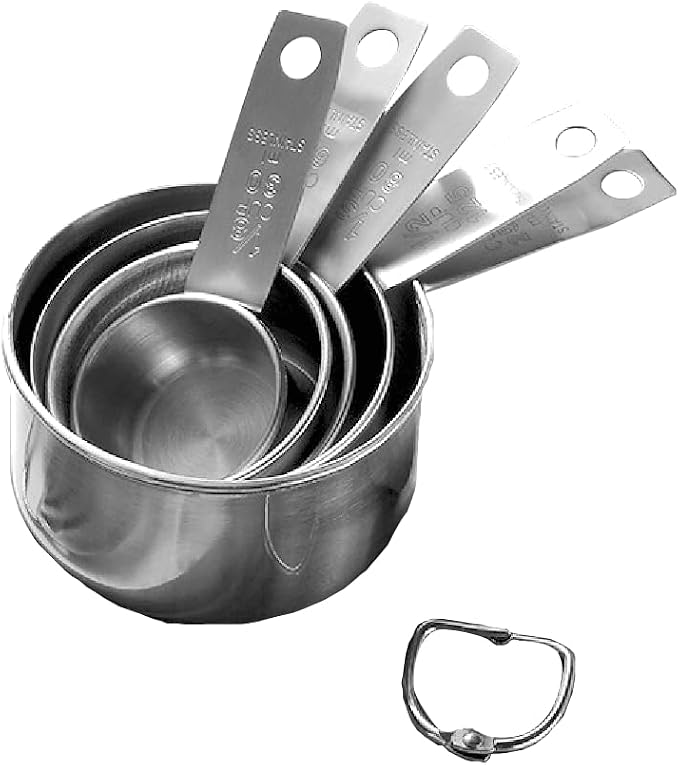 Stainless Steel Measuring Cups Set, 5 Pieces Kitchen Measuring Sets Gadgets tool by GrandFort