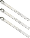 3PCS 1/8tsp Single Measuring Spoon, Stainless Steel Long Handle Individual by BERYLER