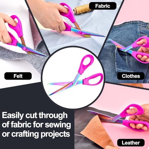 SCAIKTIG 8.5“ Bent Fabric Scissors All Purpose Sharp Heavy Duty, Bent