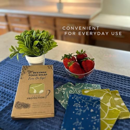 9 Pack Reusable Beeswax Wraps For Food - Zero Waste, Organic Bee wrap