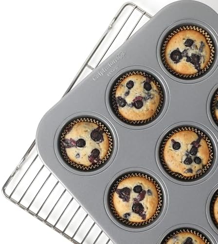 Calphalon Titan Steel Core PFA Free Nonstick 12 Cup Cupcake Muffin