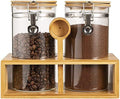 Yangbaga Coffee Container with Shelf, 2P 45OZ Glass Airtight Coffee