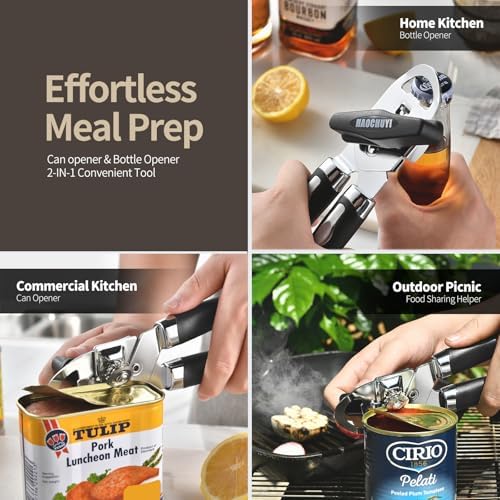 Classic Multifunction Can Opener and Bottle Opener Easy to Use, Razor