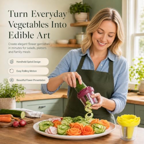 Manual Vegetable Spiralizer and Curler Tool