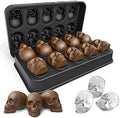 Ice Cube Trays,Silicone Ice Cube Mold Maker with Lid,Skull Head Style