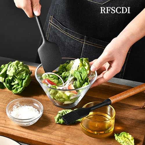 Silicone Cooking Utensil Set, Black