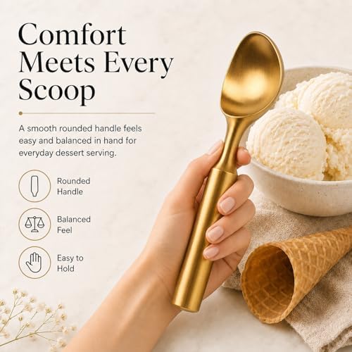 Ice Cream Scoop, 304 Stainless Steel, Solid