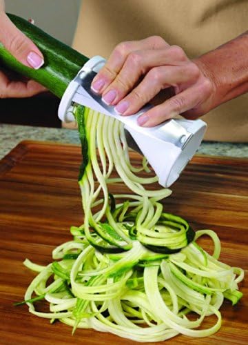 Veggetti Dual Stainless Steel Blade Veggie Slicer, White
