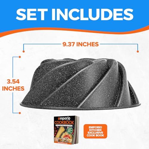 Emporio Kitchen Baking Pan - Two-Layered Nonstick Gray Marble Coating
