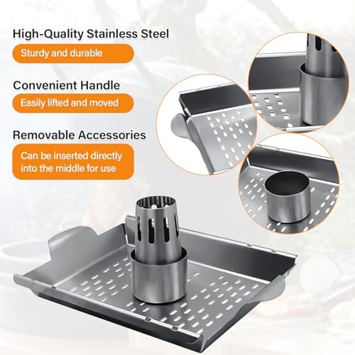 Beer Can Chicken Holder for Grill Smoker Oven, Vertical Chicken