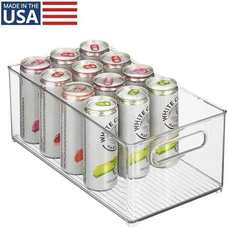 iDesign Kitchen Binz Stackable Organizer, 8" x 6" x 14.5", Clear