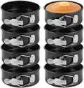 8 Pcs 4-Inch Springform Pan Set, Nonstick Mini Cheesecake Pans with