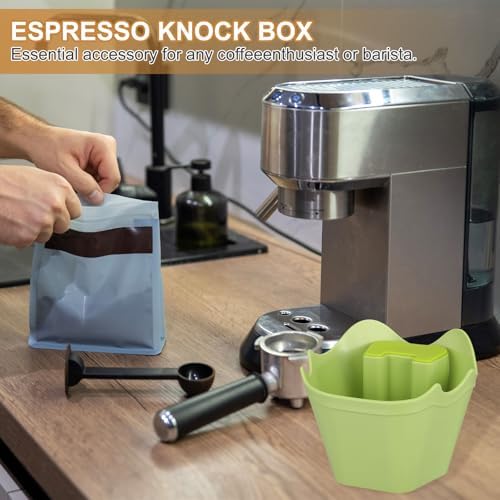 uxcell Coffee Knock Box 4" Plastic Polygonal Knock Box Espresso Coffee
